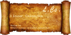 Linzer Csinszka névjegykártya